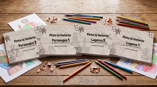 Pack 4 libros para pintar y aprender.